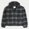 Skaterjacke mit Kapuze aus kariertem Flanell