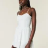 Skort-Kleid aus Leinenmischung mit offenem Rücken