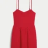 Skort-Kleid aus Leinenmischung mit offenem Rücken