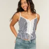 Spitzen-Detail-Peplum-Top