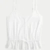 Spitzen-Detail-Peplum-Top