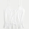 Spitzen-Detail-Peplum-Top