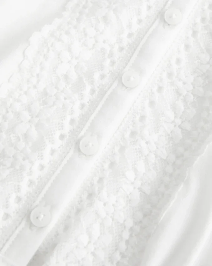 Spitzen-Detail-Peplum-Top