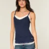 Spitzenbesetztes Layering-Top