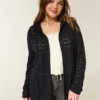 Stitchy Kapuzencardigan ohne Verschluss