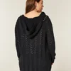 Stitchy Kapuzencardigan ohne Verschluss