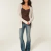 Stitchy Kapuzencardigan ohne Verschluss
