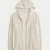 Stitchy Kapuzencardigan ohne Verschluss