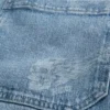 Superbaggy-Jeansshorts mit Totenkopf-Grafik