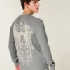 Thermoshirt mit Rosen- und Engelsflügel-Motiv