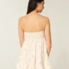 Trägerloses Babydoll-Minikleid mit Rüschen