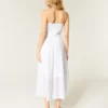 Trägerloses, besticktes Maxikleid