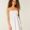 Trägerloses Mini-Kleid aus Frottee