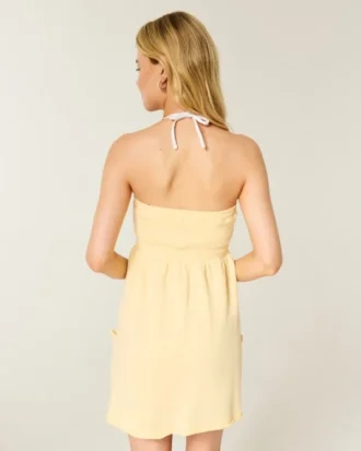 Trägerloses Mini-Kleid aus Frottee