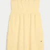 Trägerloses Mini-Kleid aus Frottee