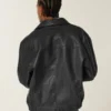 Vegane Lederjacke mit Reißverschluss