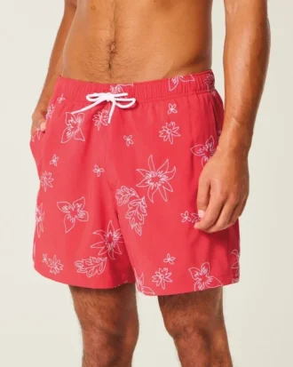 Volley-Badehose mit Stickerei, mittellang