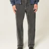 Washed Black Logo Graphic Baggy Jeans