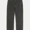 Washed Black Logo Graphic Baggy Jeans