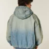 Washed Denim Skaterjacke