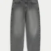 Washed Grey Skater Baggy Jeans