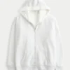 Wendbarer Hoodie mit Kunstfellfutter und Reißverschluss