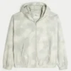 Windjacke mit Reißverschluss und Camouflage-Muster